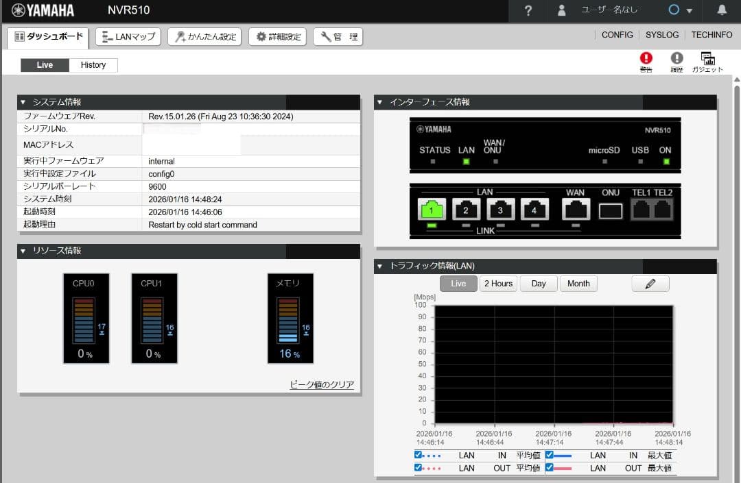 YAMAHA ルーター NVR510