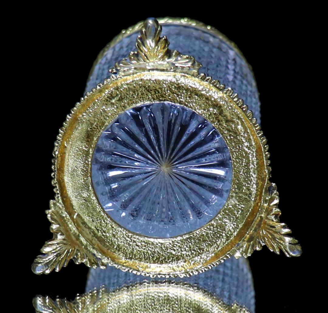 オールド・バカラ 1890年 名品 天使文ゴールド装飾ディアマン・ビゾー小物入れ