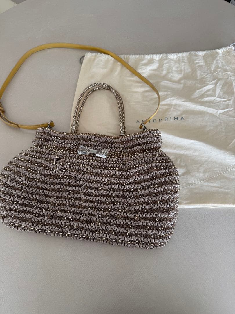 ANTEPRIMA ワイヤーバッグ イエローゴールド系