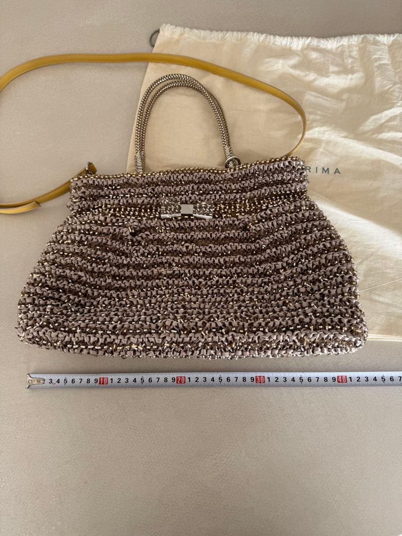 ANTEPRIMA ワイヤーバッグ イエローゴールド系