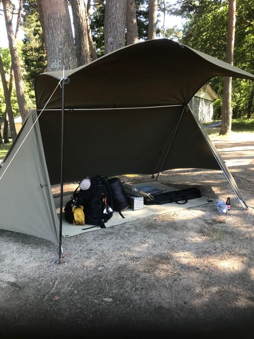 取説付《テンマク大炎幕・DX仕様》二股フレーム＋棟ポールセット　快適空間楽々設営