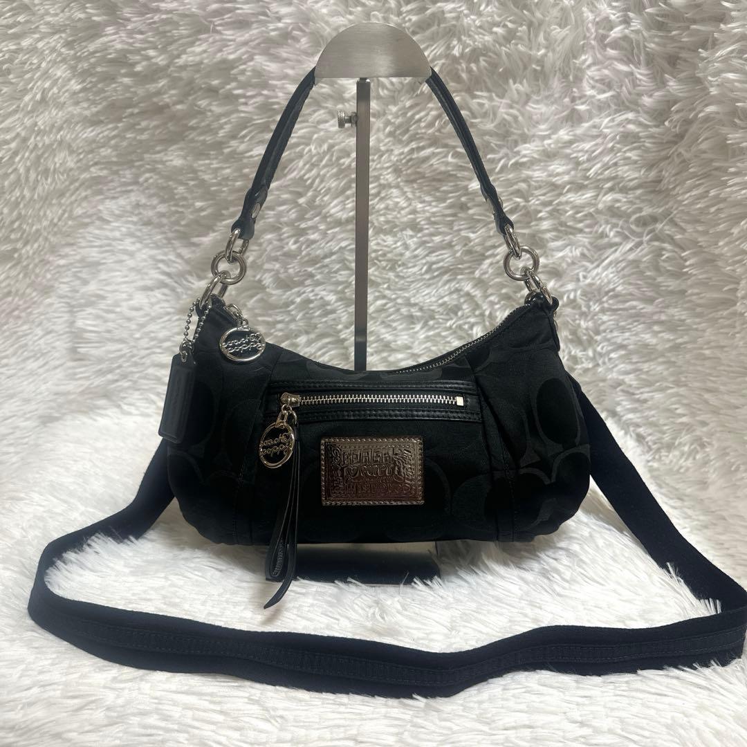 COACH コーチ　ポピー　黒　ワンショルダーバッグ ハンドバッグ　y2k