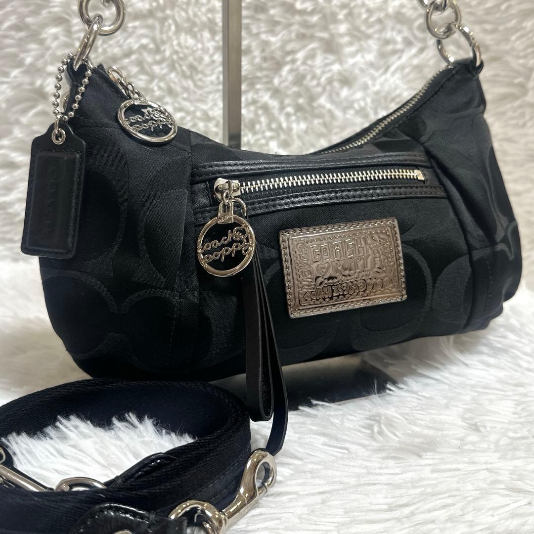 COACH コーチ　ポピー　黒　ワンショルダーバッグ ハンドバッグ　y2k