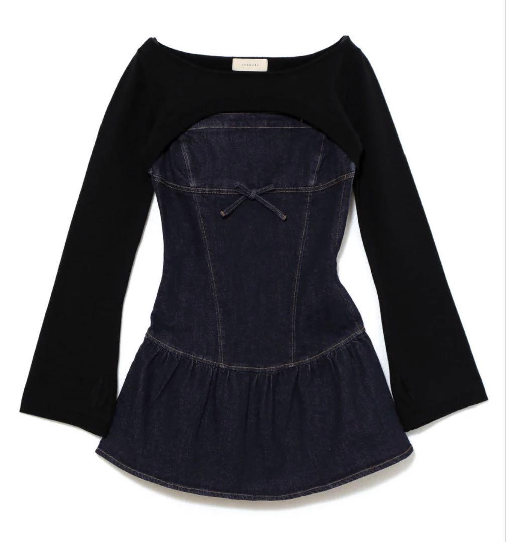 ワンピース Andmary Bonnie denim mini dress