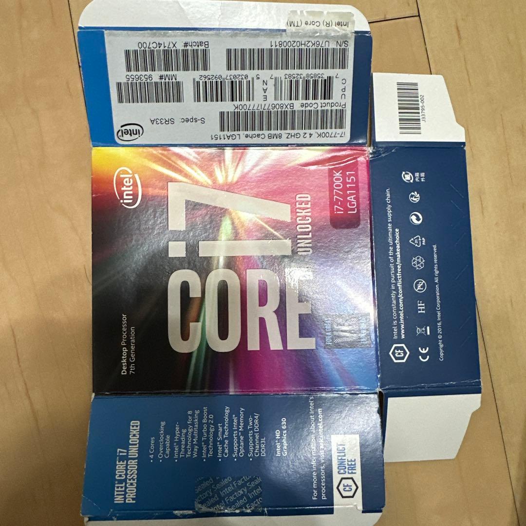Intel core i7 7700K GA-H170-D3HPセット動作確認済