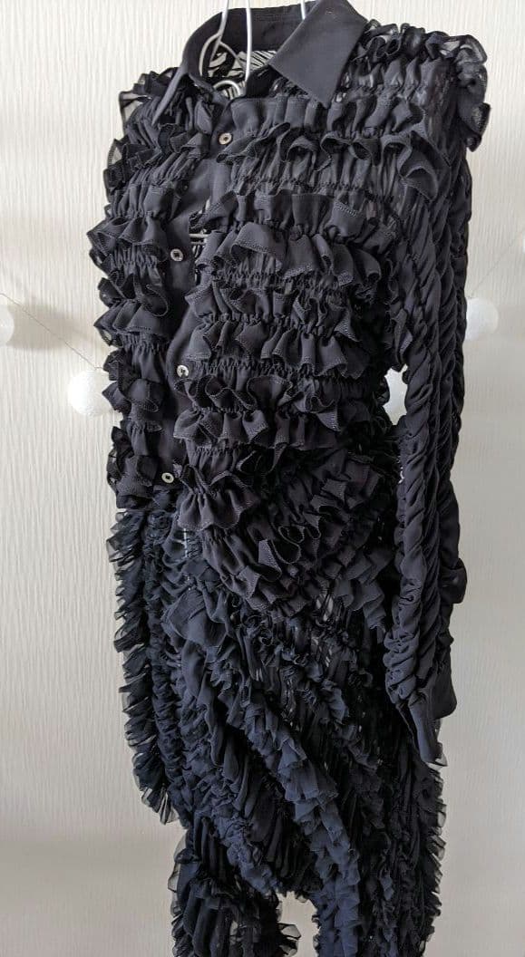 ❀コムデギャルソン❀総フリル❇ゴムシャーリング❇ブラウス❇シャツ❇AD2016❇