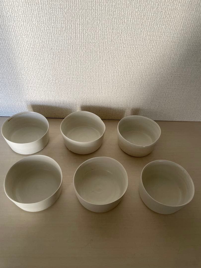 ※訳あり 未使用 黒田泰蔵 さん 白磁 器 小鉢6客セット 箱付 刻入