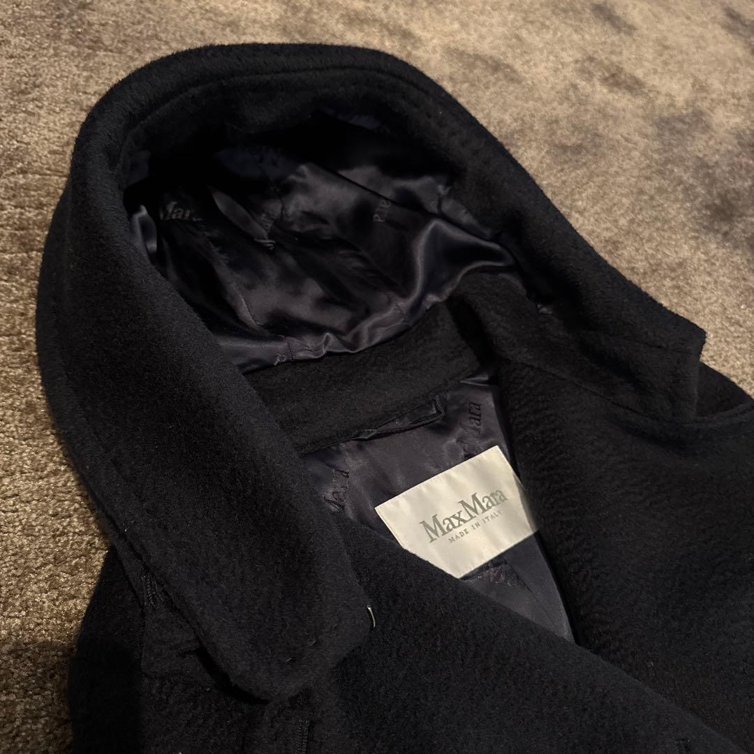 マックスマーラ✴︎キャメル素材 フード付きピーコート