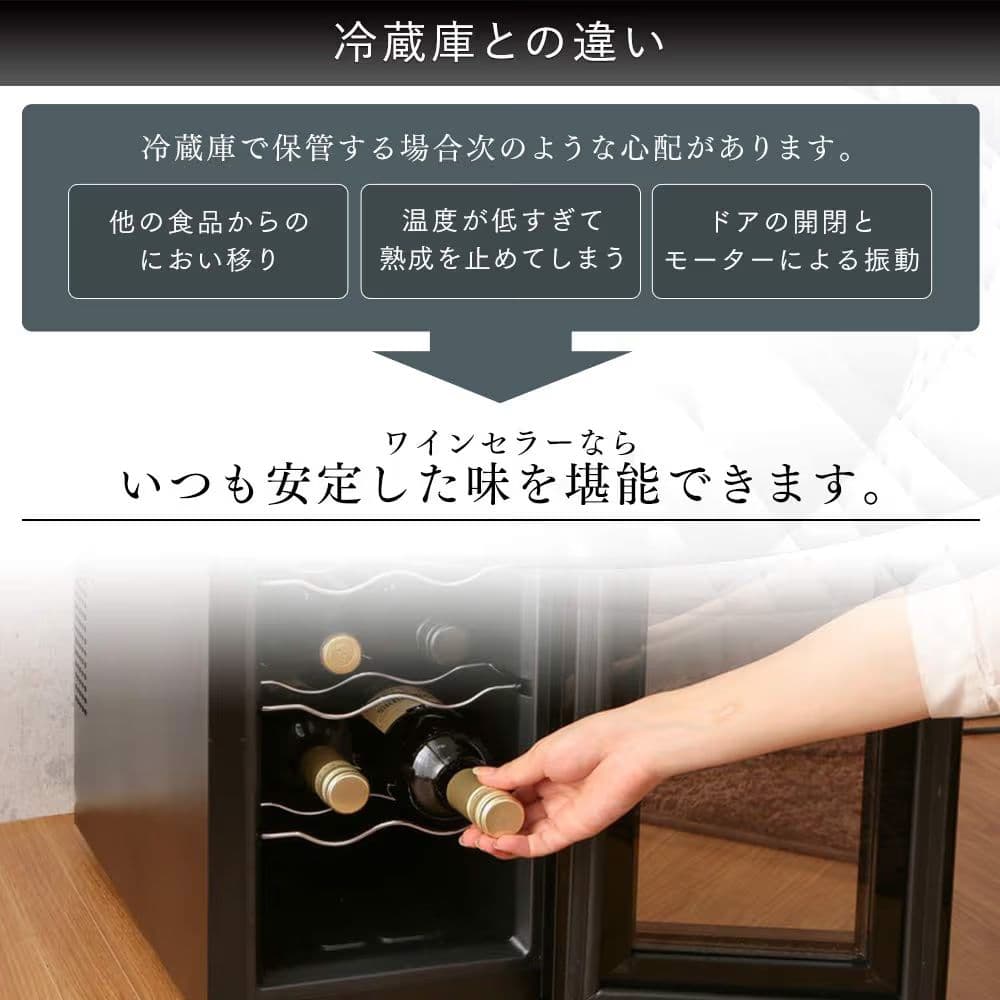 【新品未開封 20%OFF】アイリス ワインセラー8本 PWC-251P-B