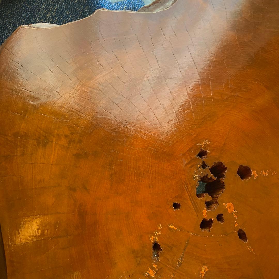 ☆木製 不規則形状 座卓テーブル　直接引き取りorたのめる便（送料別です）