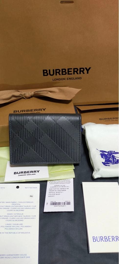 Kuri　　BURBERRY カードケース ブラック