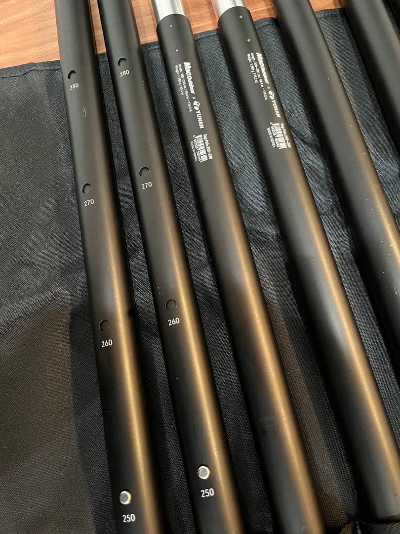 MAC ONE タープ用ポールセット ブラック