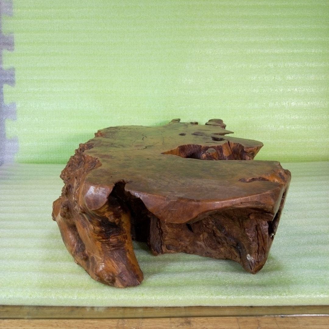 木製　花台　花瓶台　装飾台　飾り台　置物　無骨デザイン　芸術品　美術品　瘤花台？