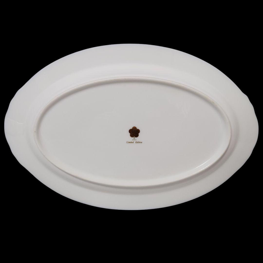 大倉陶園 瑠璃 金彩 梅 オーバールプレート LIMITED EDITION