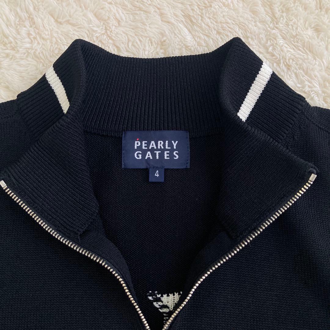 美品！PEARLY GATESパーリーゲイツ　モックネック　ハーフジップベスト