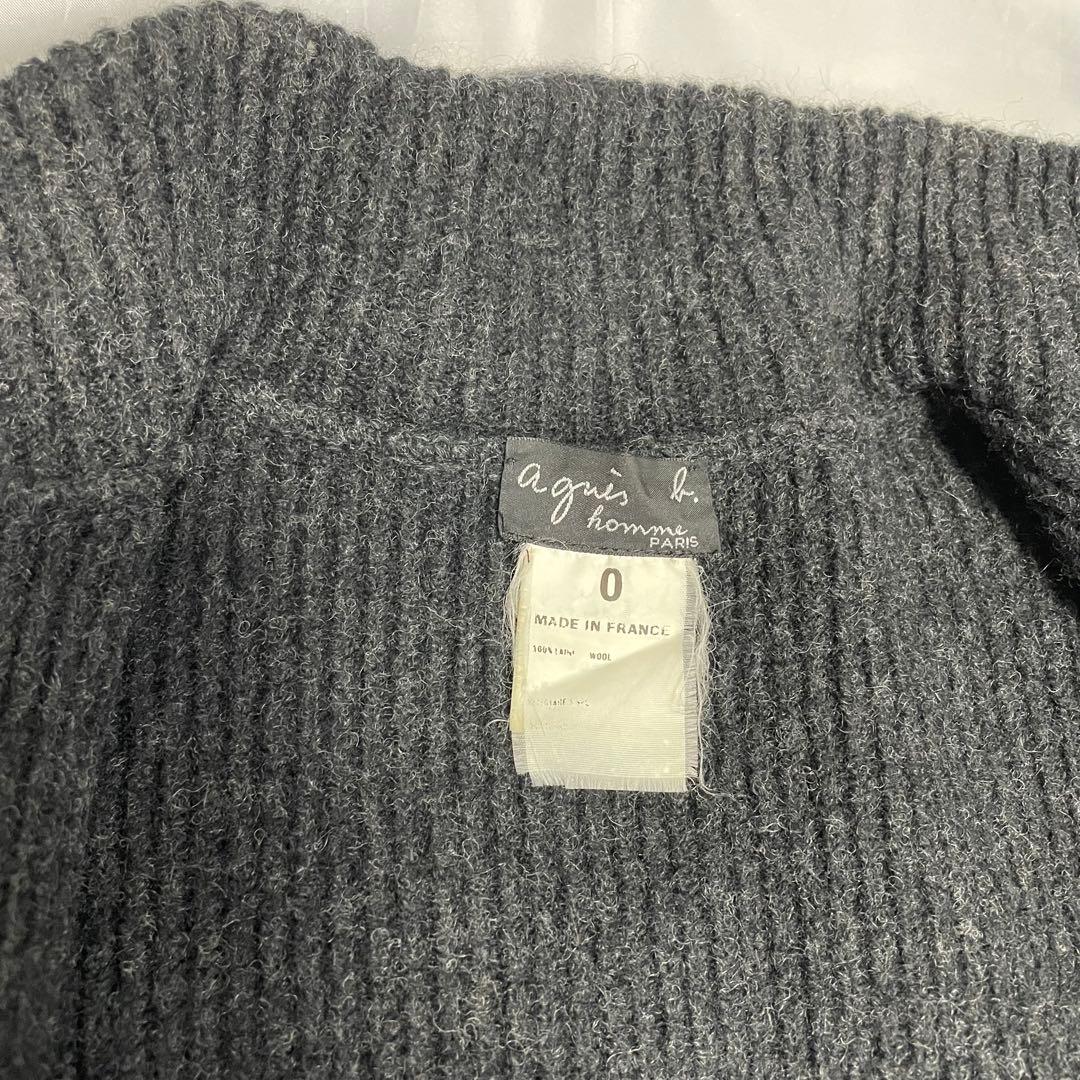 90s フランス製 agnes b. HOMME riri ドライバーズニット