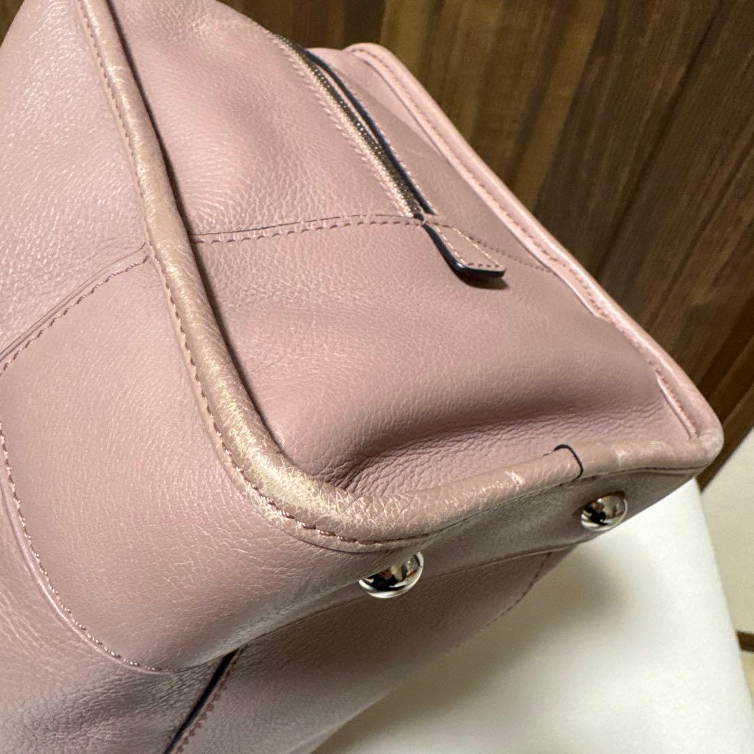【美品】　LOEWE ロエベ アマソナ36 ハンドバッグ アナグラム ピンク