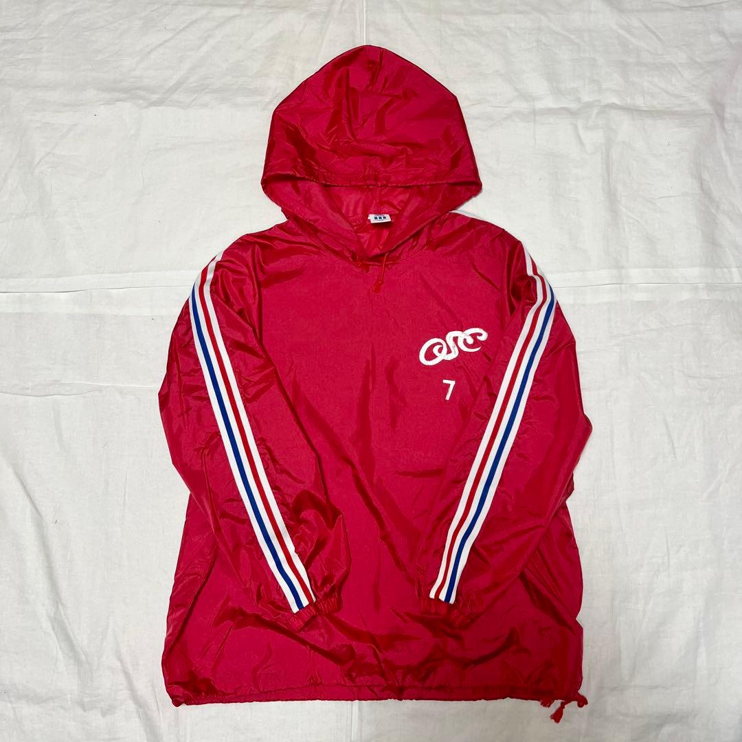80s vintage adidas ナイロンパーカー M 赤 y2k スポーツ