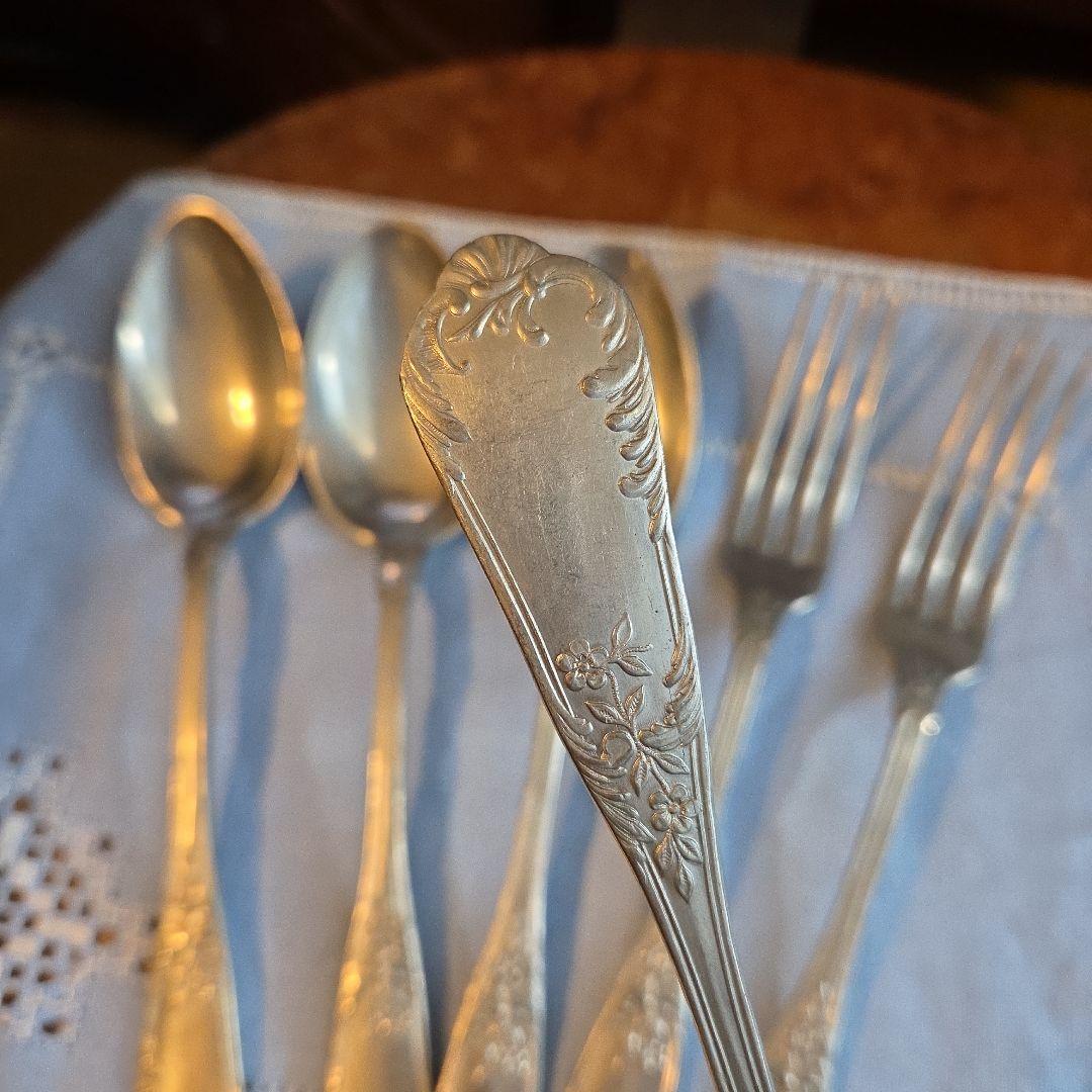 フランス　アンティーク　カトラリーセット スプーン3本 フォーク3本
