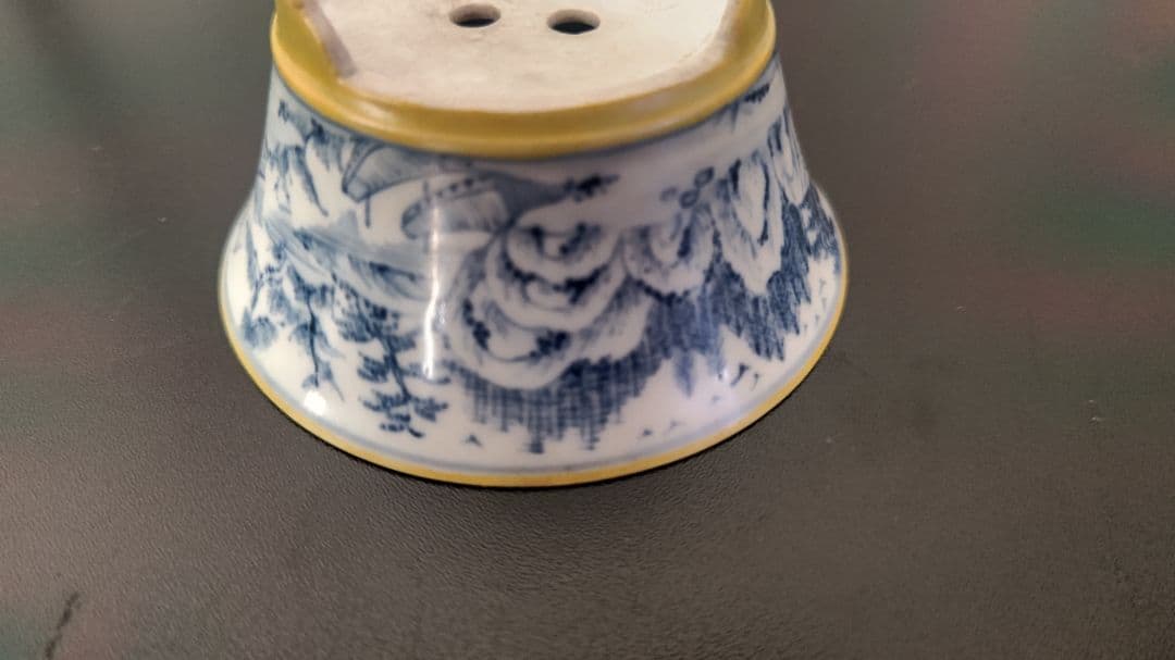 植木鉢　染付鉢　写し品　中古品