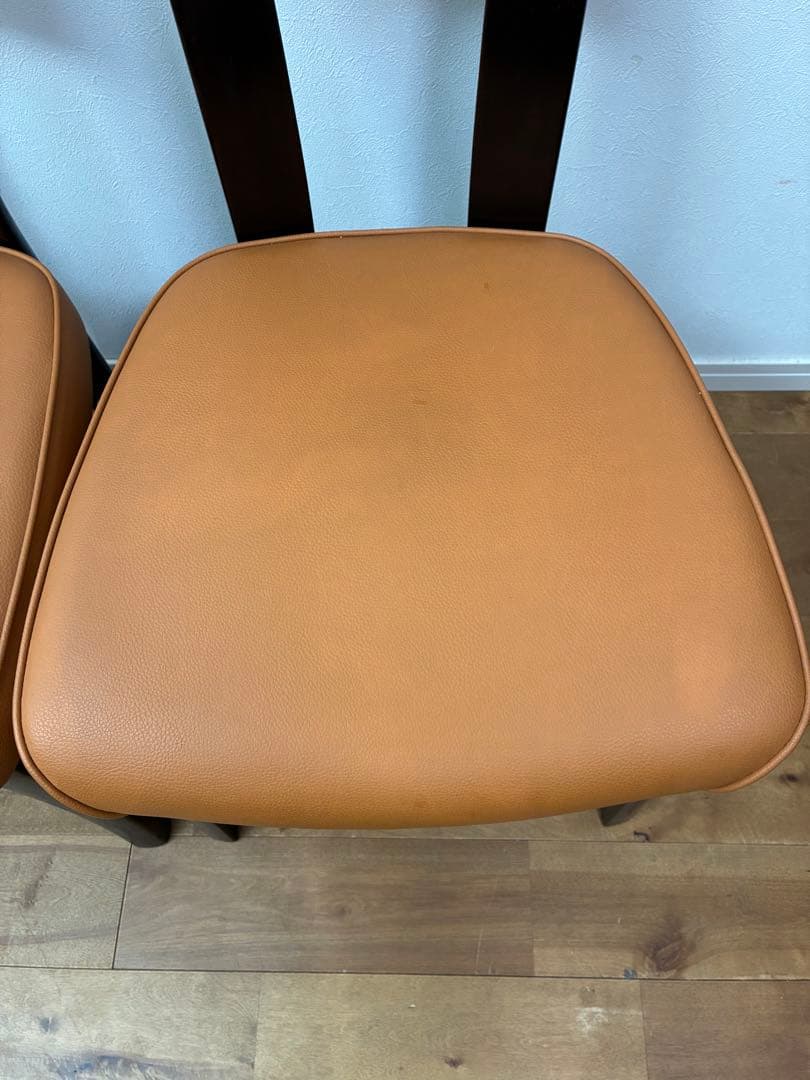 【美品】カリモク　ダイニング　ハイバックチェア　椅子　2脚セット①