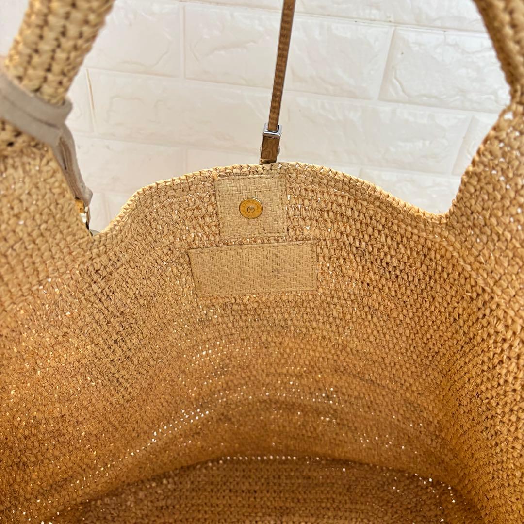 新品未使用品♪ HEIDI  ラフィアバッグ カゴバッグ フリンジ付き