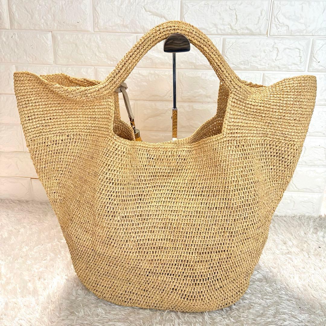 新品未使用品♪ HEIDI  ラフィアバッグ カゴバッグ フリンジ付き