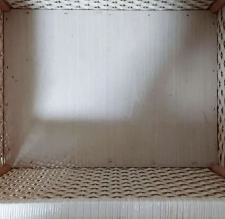 ハローキティ/サンリオ 収納ボックス 玩具箱 編みかご 昭和レトロ マット 2点