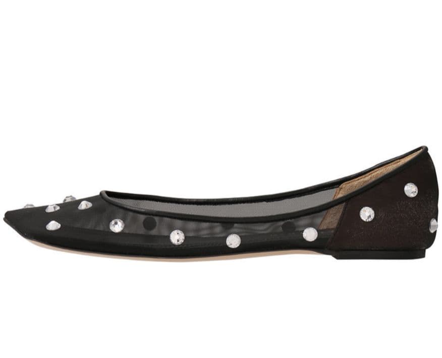 新品 未使用 ピッピシック　フラットシューズ　24.0 ダイヤモンド　ブラック