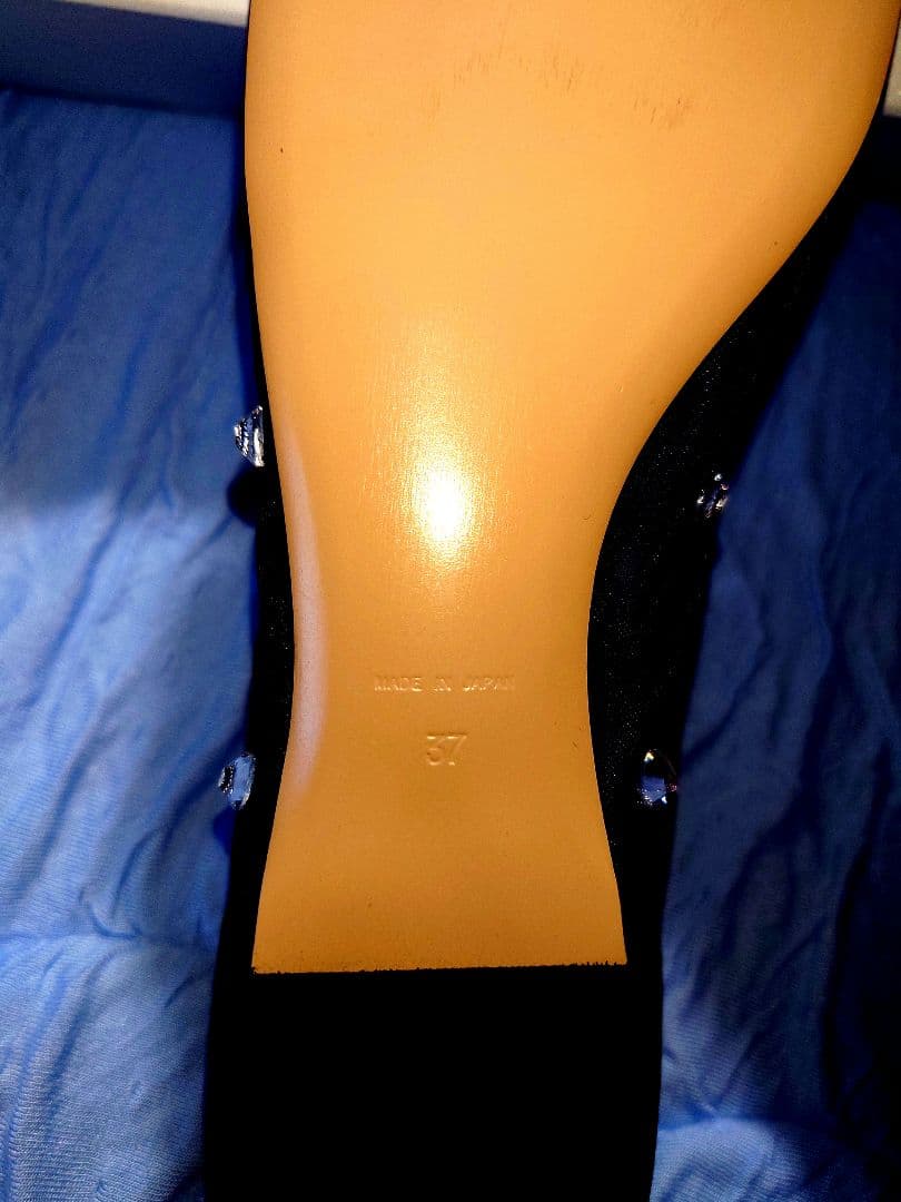 新品 未使用 ピッピシック　フラットシューズ　24.0 ダイヤモンド　ブラック