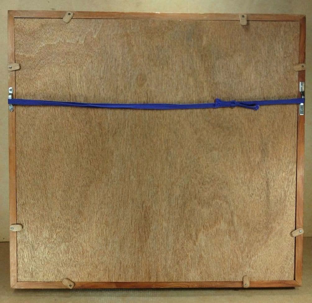 【本物保証】金城次郎 壷屋焼 魚紋陶額 人間国宝 屋久杉額入り やちむん