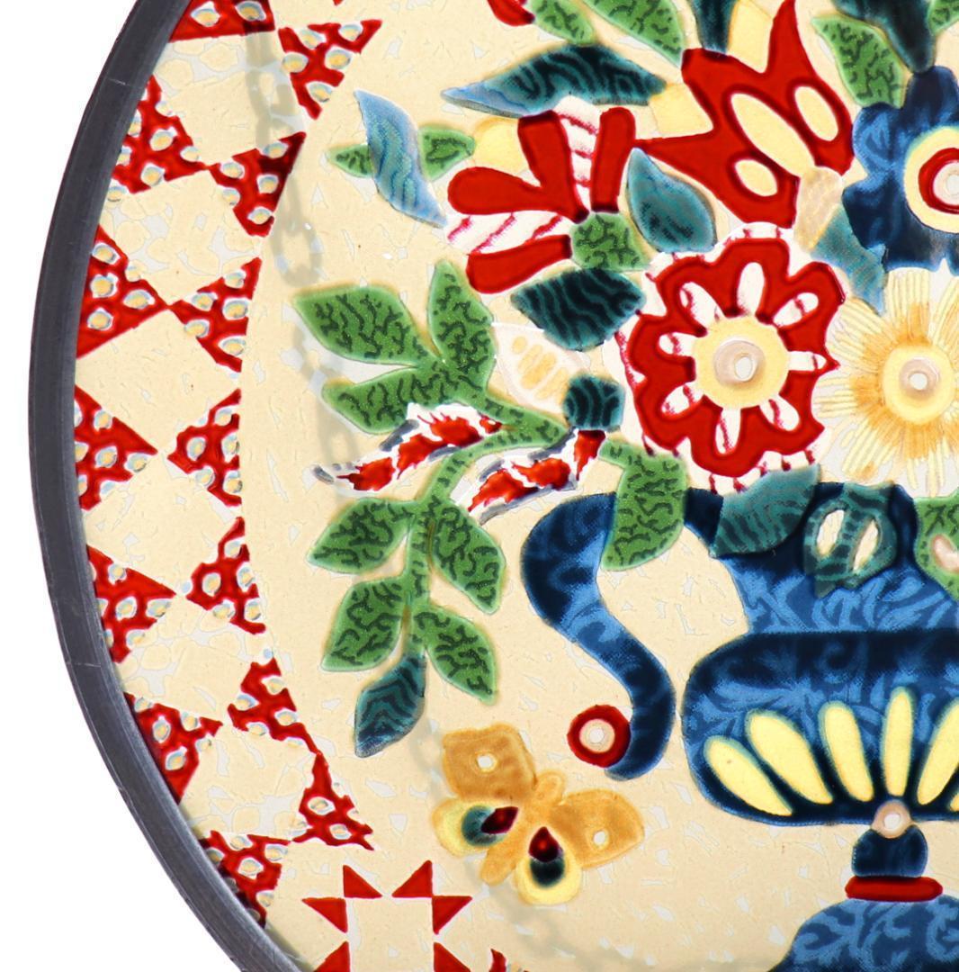 古代エジプト キルト柄花瓶 メトロポリタン美術館 ヴィンテージ ステンドグラス