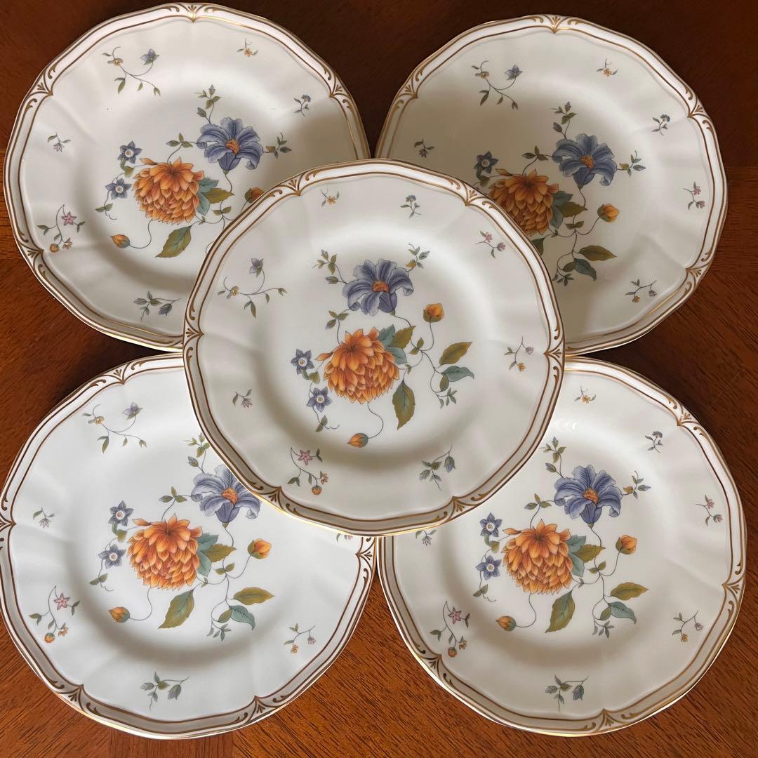 【黒壺美品】ウェッジウッド★ローズミード★パン・ケーキ皿　5枚