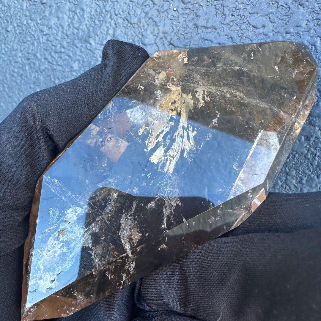 【金運· 魔除 ·浄化】煙水晶スモーキークォーツ フリーフォーム 置物A1343