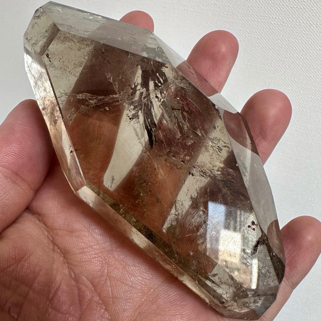 【金運· 魔除 ·浄化】煙水晶スモーキークォーツ フリーフォーム 置物A1343