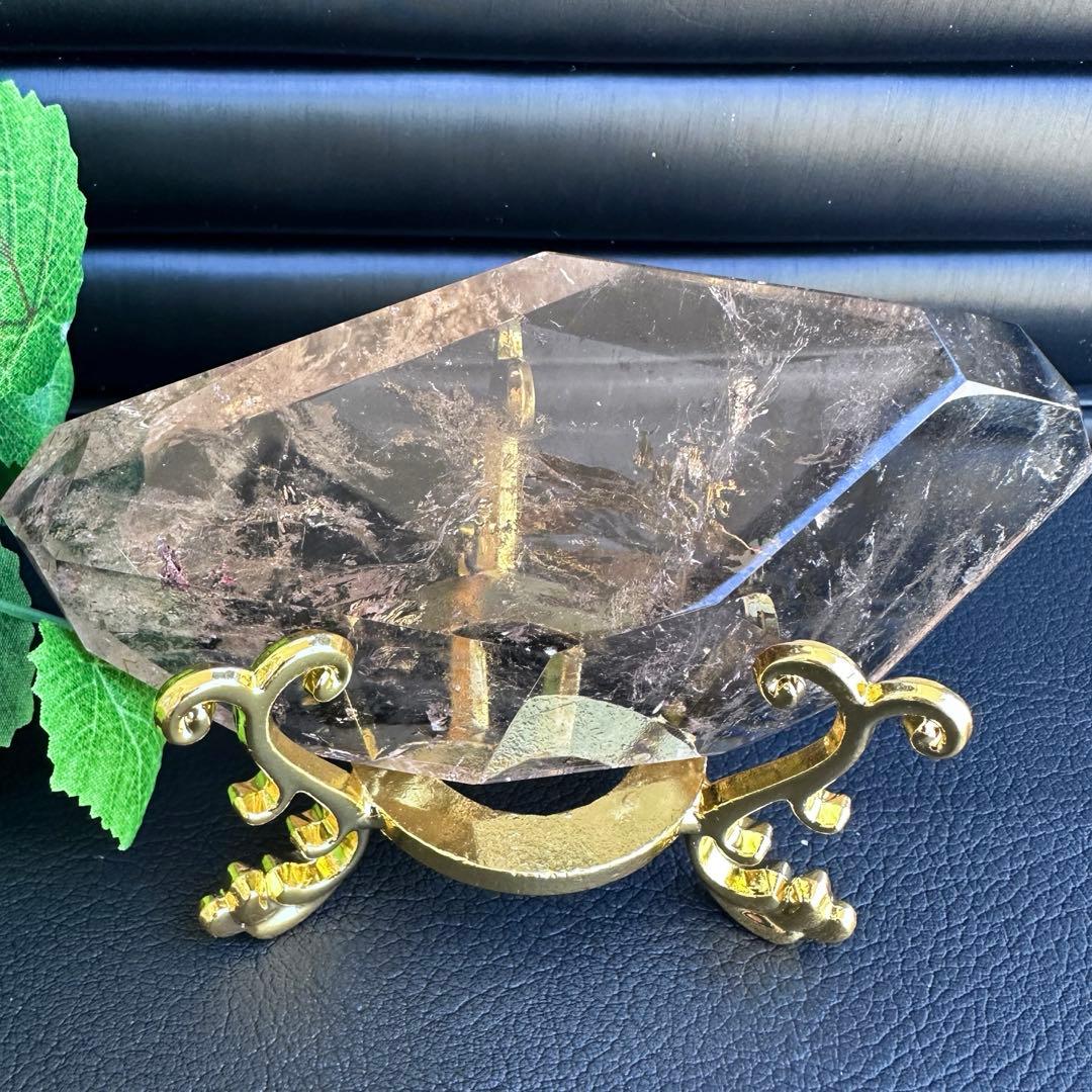 【金運· 魔除 ·浄化】煙水晶スモーキークォーツ フリーフォーム 置物A1343