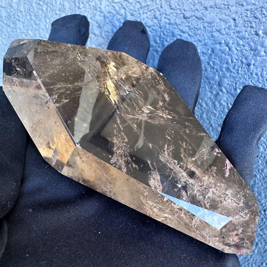 【金運· 魔除 ·浄化】煙水晶スモーキークォーツ フリーフォーム 置物A1343