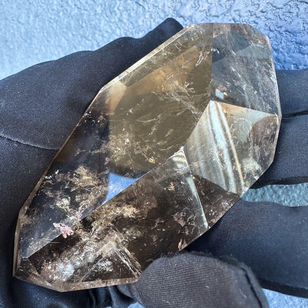 【金運· 魔除 ·浄化】煙水晶スモーキークォーツ フリーフォーム 置物A1343