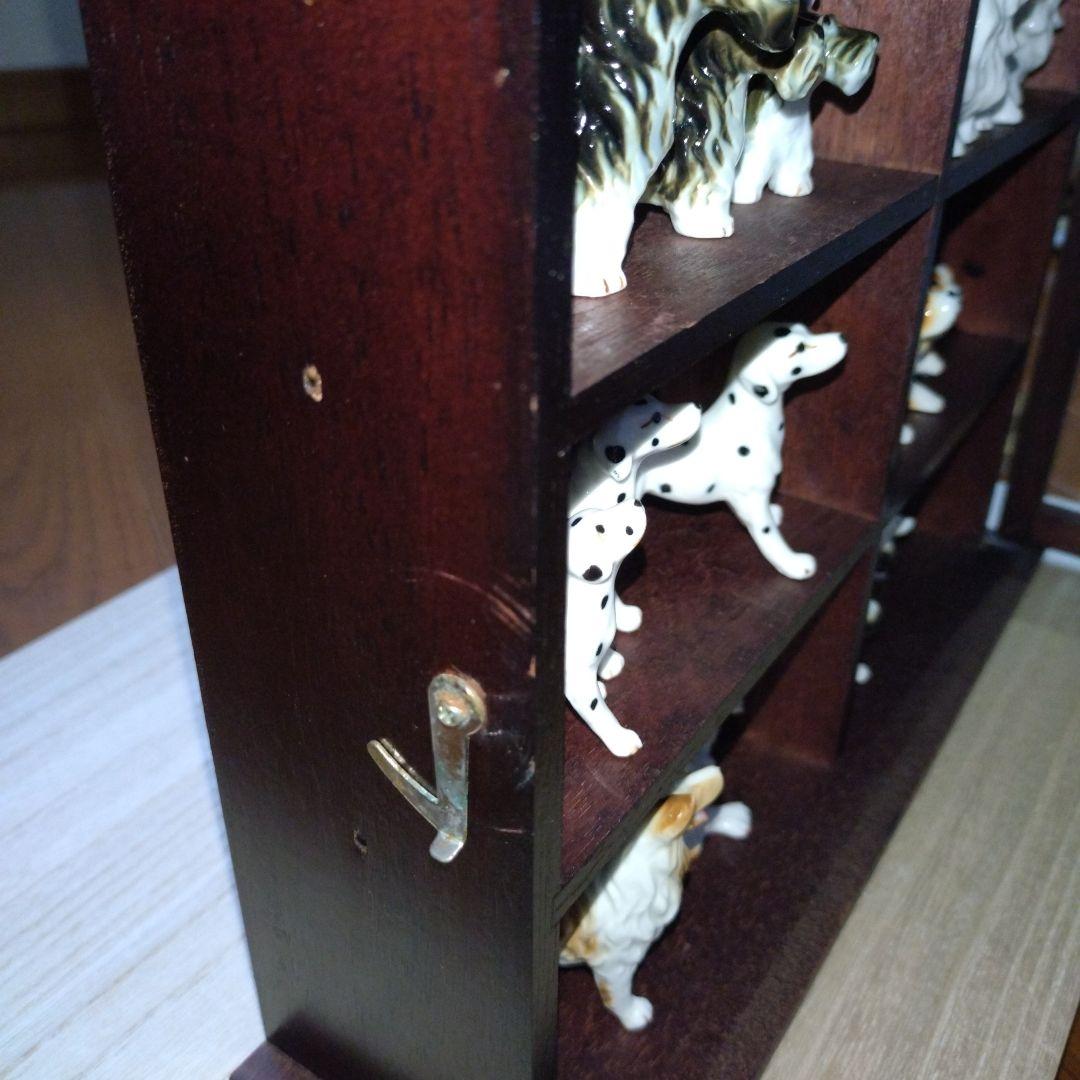 ミニチュア陶器犬の置物・ケース付きセット