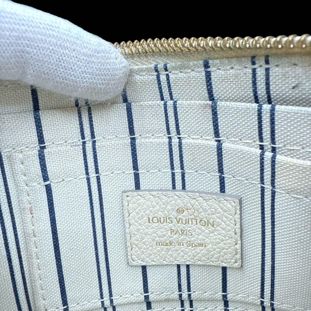 ルイヴィトン トートバッグ モノグラム アンプラント レザー 白 ポーチ付き