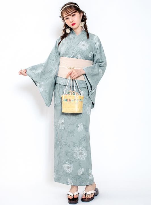 4点セットモダンフラワー柄浴衣