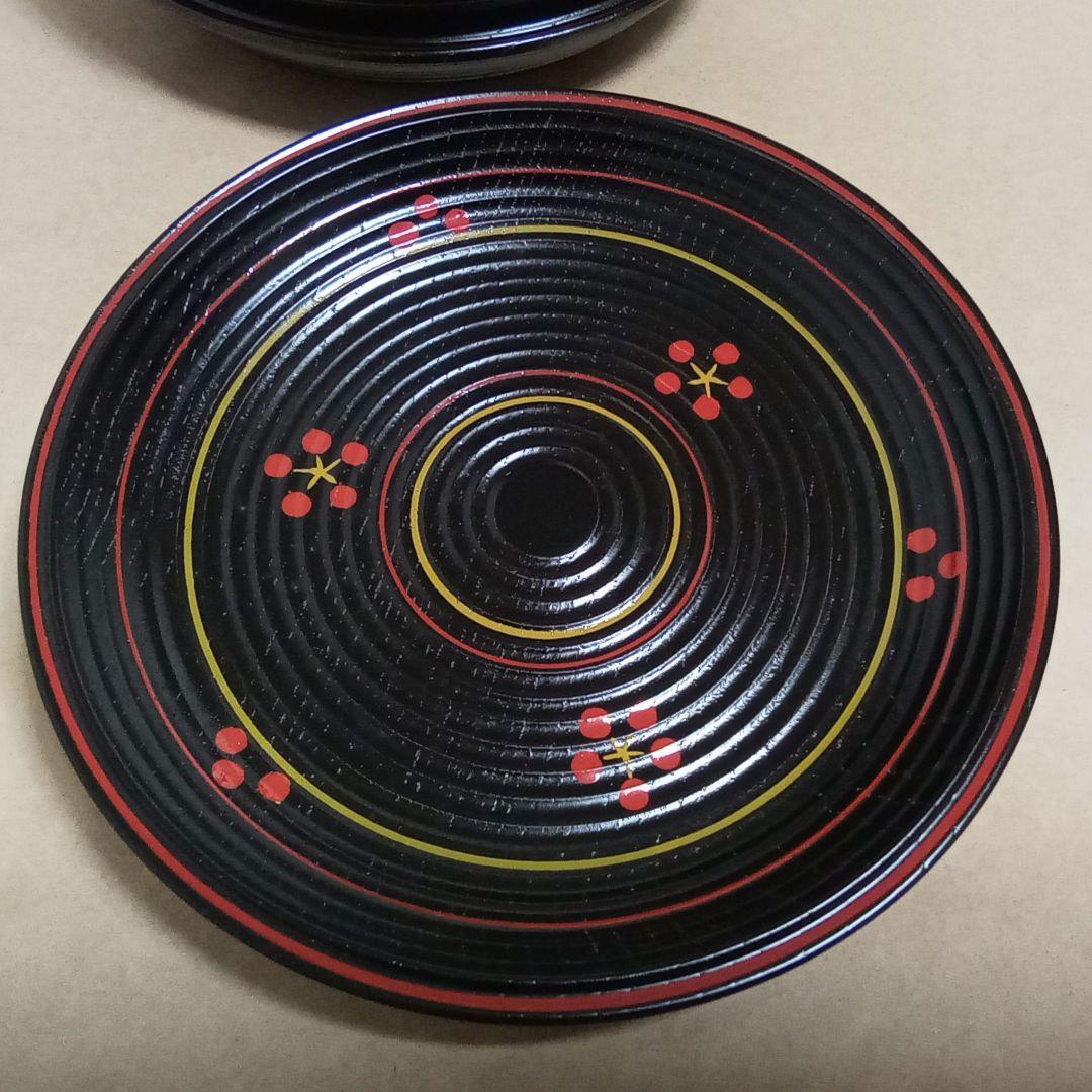 銘々盆　梅鉢絵　５客　雅峯