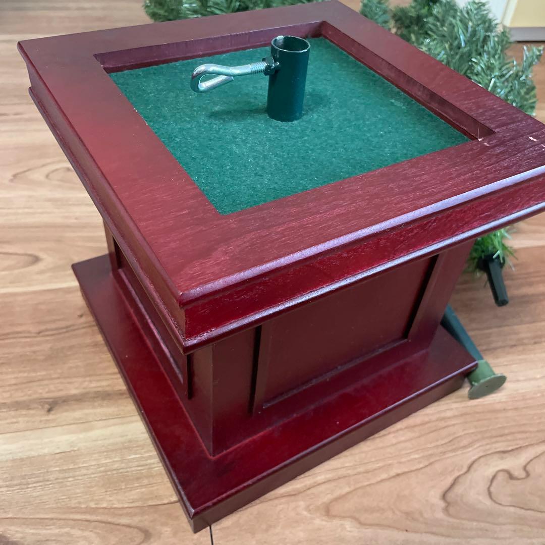 ウッドベーススリムツリーセット150cm 木製ポットツリー LED