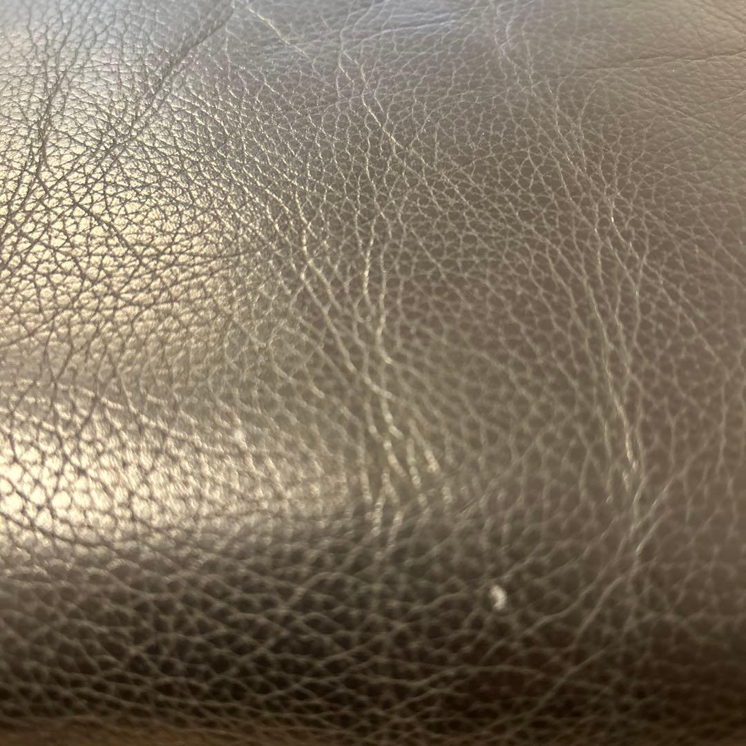 無印良品　オットマン　ブラックレザー