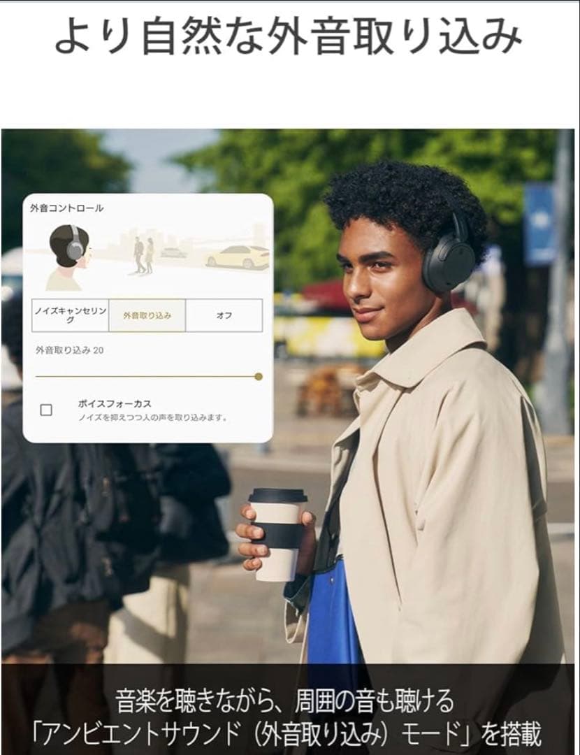 SONY ワイヤレスヘッドホン WH-CH720N ホワイト