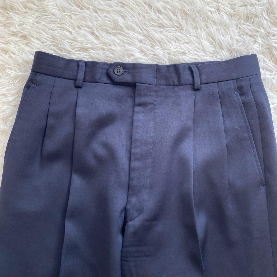 イヴサンローラン　ダブル　セットアップ　スーツ　ネイビー　ジャケット　パンツ