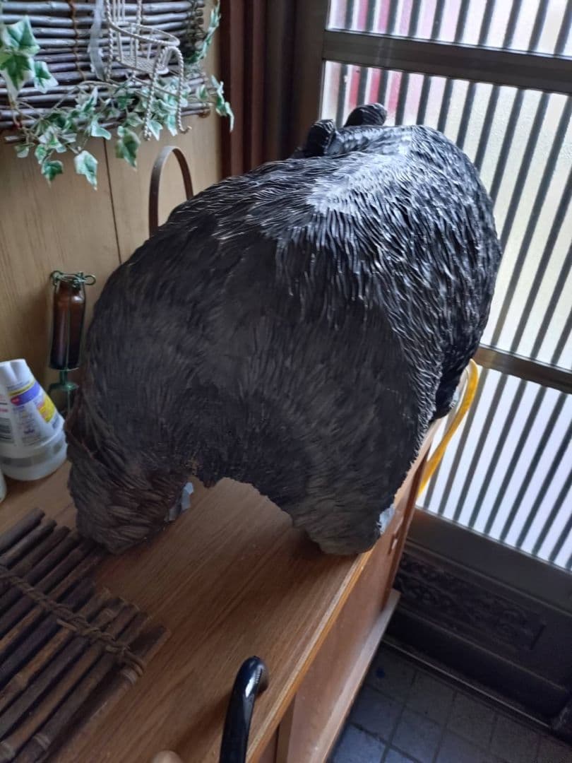 木製クマ彫刻(写真を追加しました)