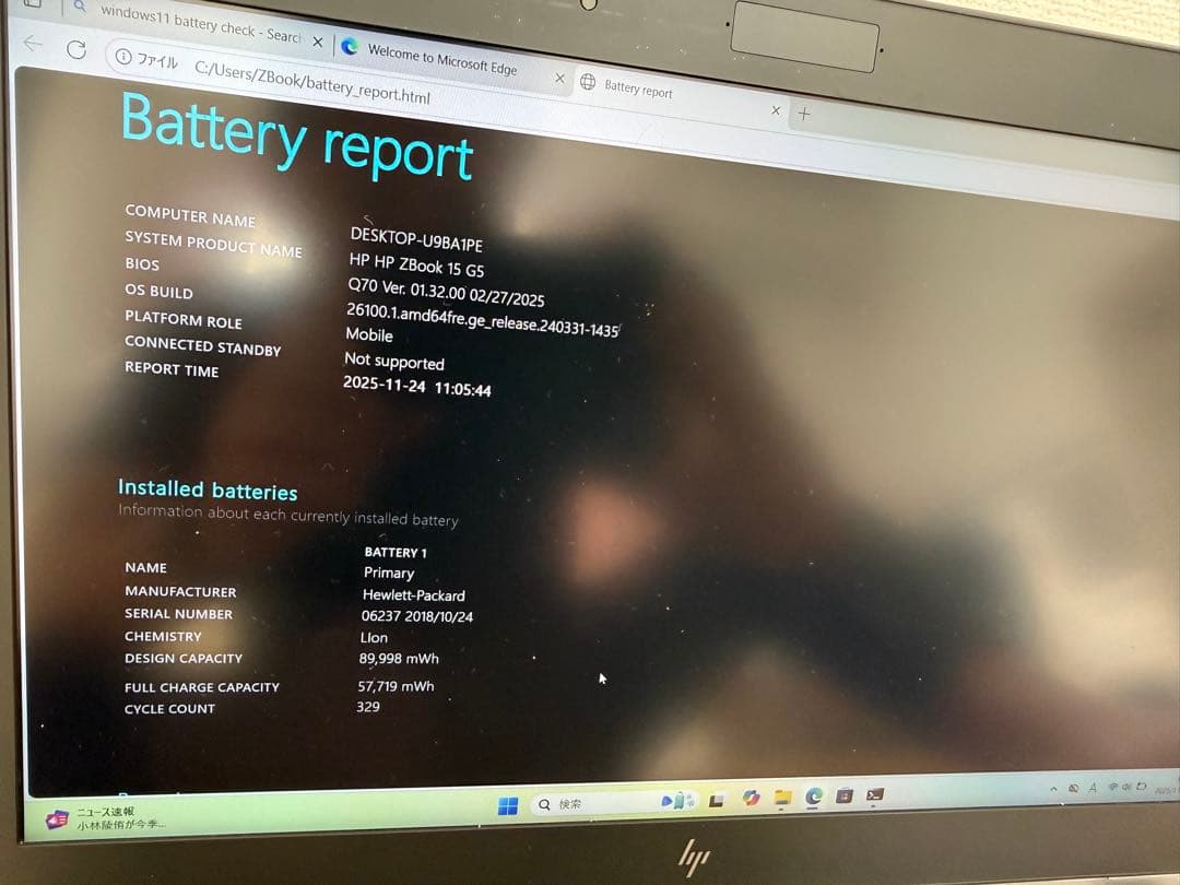 Windowsノート本体 HP ZBook 15 G5 i7 8850H