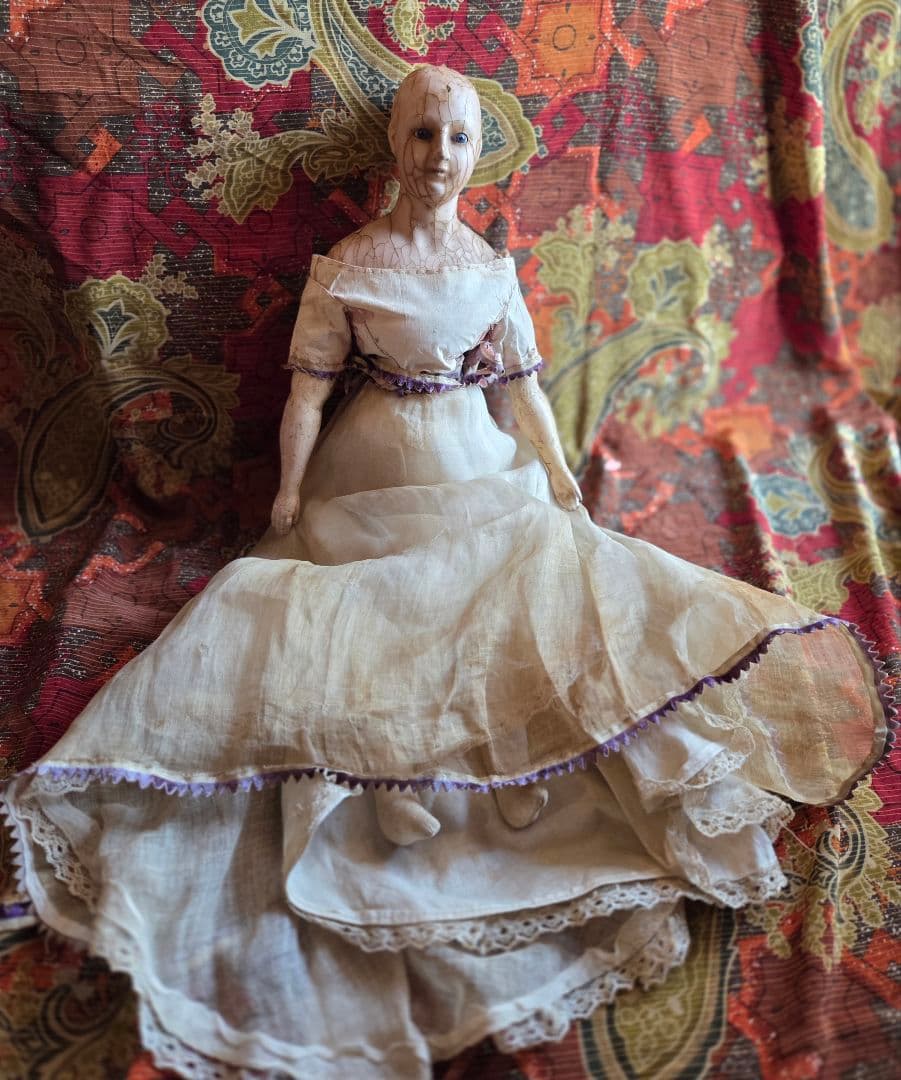 アメリカン　アンティーク　蝋人形 ワックスドール　wax doll