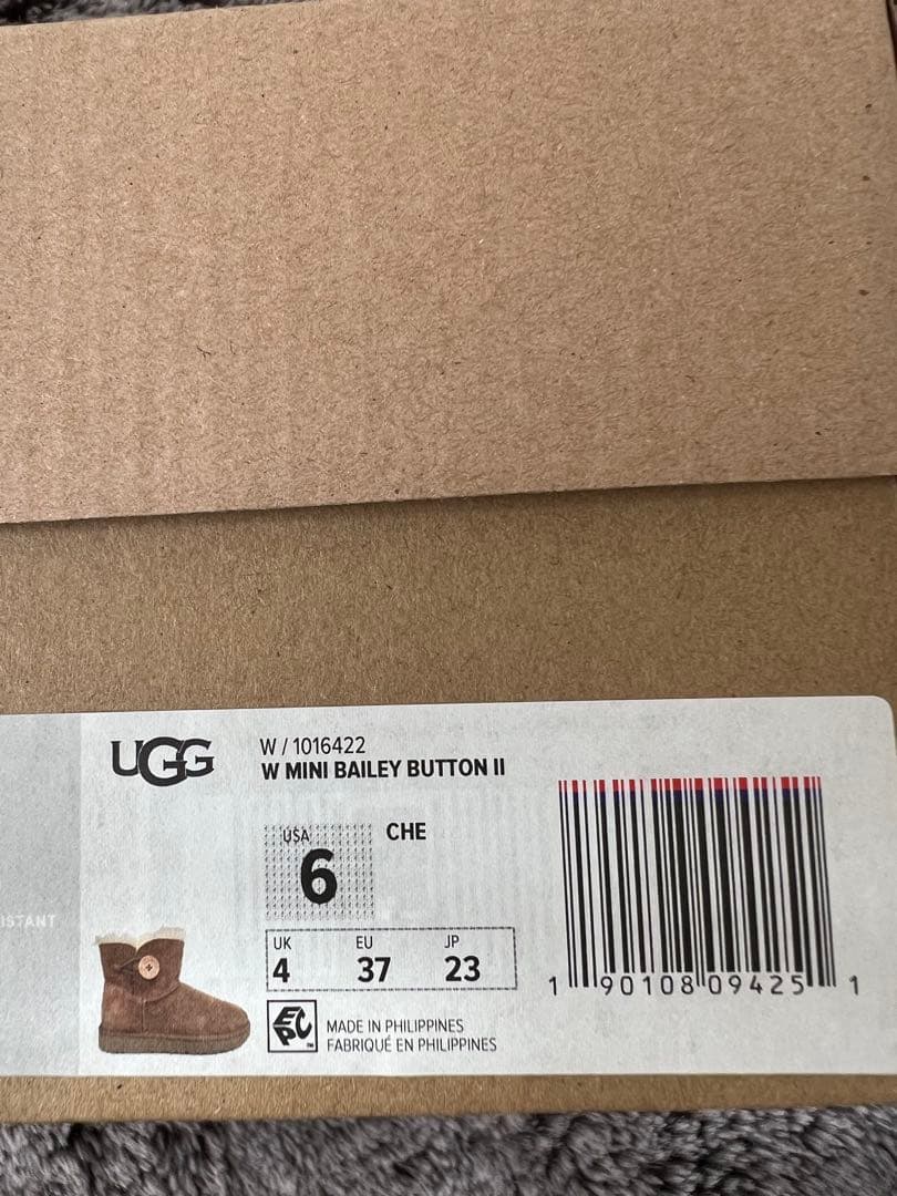 UGG W Mini Bailey Button II チェスナット 6